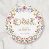 小さなかわいらし野草娘1st誕生日パーティー フェイバータグ (正面)