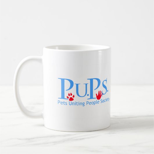 小さなけがの仔犬 - 救出！ コーヒーマグカップ (左)