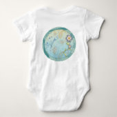 小さなことでメディアが混ざった ベビーボディスーツ (裏面)