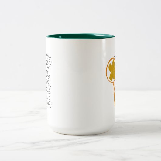 小さなことで光を見感動的る ツートーンマグカップ (中央)