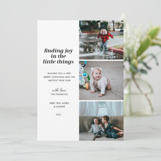 小さなことで喜びを見つける複数写真 シーズンカード (スタンド正面)