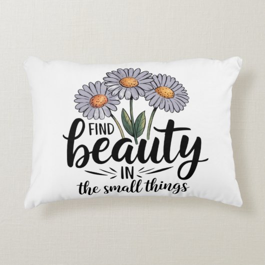小さなことで美しいを見つける アクセントクッション (正面)