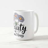 小さなことで美しいを見つける コーヒーマグカップ (正面右)