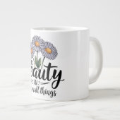 小さなことで美しいを見つける ジャンボコーヒーマグカップ (正面右)