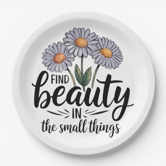小さなことで美しいを見つける ペーパープレート (正面)
