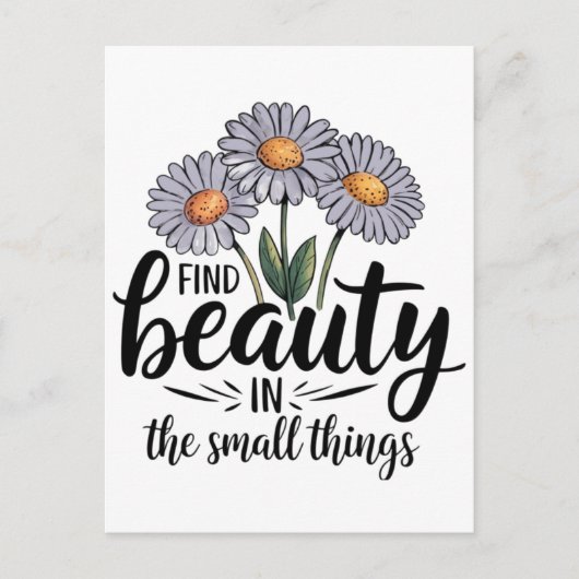 小さなことで美しいを見つける ポストカード (正面)