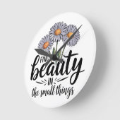 小さなことで美しいを見つける ラウンド壁時計 (傾斜)