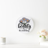 小さなことで美しいを見つける ラウンド壁時計 (ホーム)