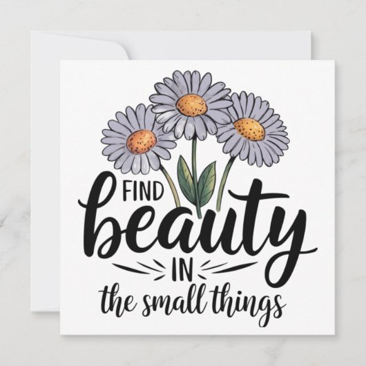 小さなことで美しいを見つける 招待状 (正面)