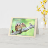 小さなことに固執:Chipmunk カード (黄色い花)