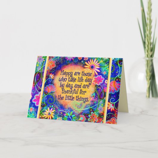 小さなことに感謝する カード (正面)