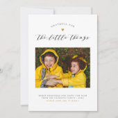 小さなことに感謝 |金ゴールドシンプルハート シーズンカード (正面)