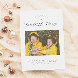 小さなことに感謝 |金ゴールドシンプルハート シーズンカード