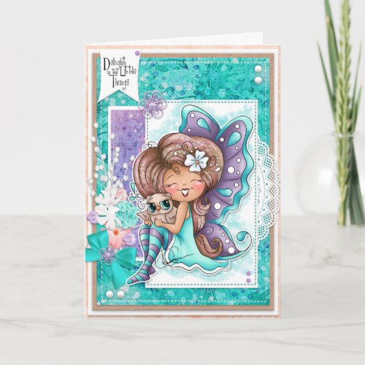 小さなことのグリーティングカードを喜ぶ カード (正面)