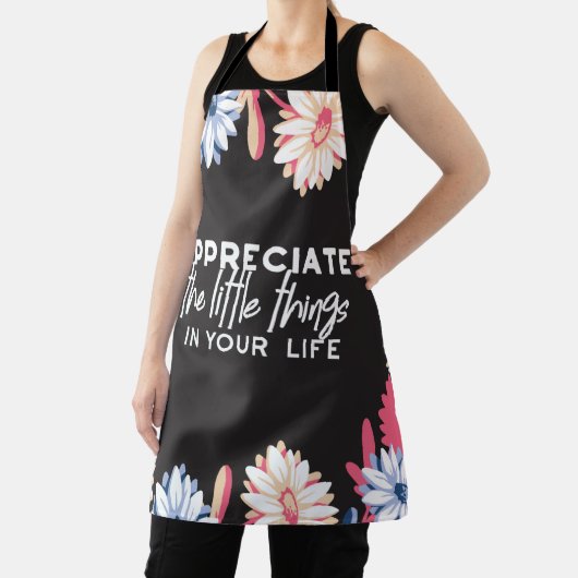 小さなことをありがたく思う引用文 エプロン (インサイチュ)