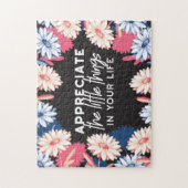 小さなことをありがたく思う引用文 ジグソーパズル (縦)