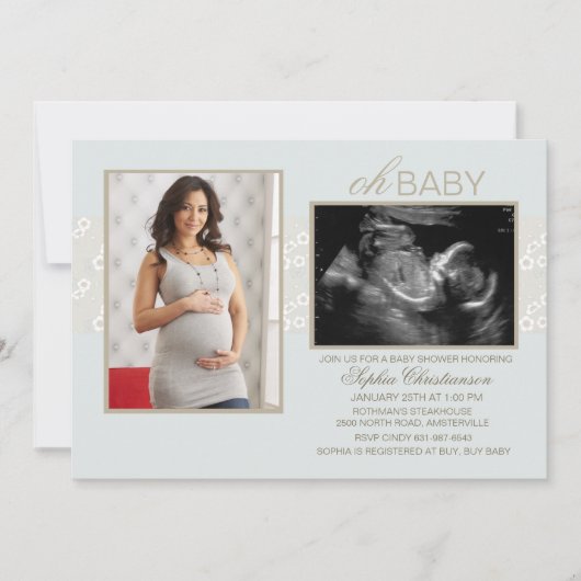 小さなささやき、男女兼用 招待状 (正面)