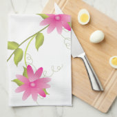 小さなつる植物 キッチンタオル (四つ折り)