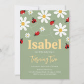 小さなてんとう虫の誕生日 招待状 (正面)