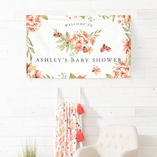 小さなてんとう虫 | ベビーシャワーのウェルカムバナー 横断幕 (インサイチュ)