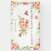 小さなてんとう虫 | ベビーシャワーのウェルカムバナー 横断幕 (縦)