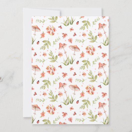 小さなてんとう虫 | 春のベイビーシャワー招待状 招待状 (裏面)