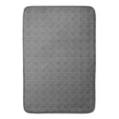 小さなとピクセルストライプ化した灰色の編み込み バスマット (正面縦)