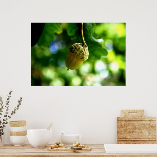 小さなどんぐりからは大きなオークが育つ ポスター (キッチン)