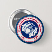 小さなどんぐりから出る大きなカシが青く育つ 缶バッジ (正面&裏面)