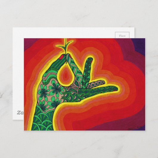 小さなどんぐりの種から、大きなオークが育つ ポストカード (正面/裏面)