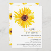 「小さなひまわりがやってくる」ベビーシャワー招待状 招待状 (正面/裏面)