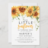 小さなひまわりの誕生日パーティー 招待状 (正面)