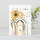 小さなひまわりボホレインボー最初の誕生日 招待状 (スタンド正面)