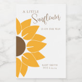 小さなひまわりミニワインラベルが途中にある ワインラベル (シングルラベル)