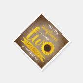 小さなひまわり素朴バーラップ2nd誕生日 スタンダードカクテルナプキン (角)