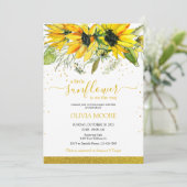 小さなひまわり赤ちゃんシャワーの招待 招待状 (スタンド正面)