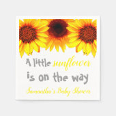 小さなひまわり赤ちゃんシャワー スタンダードカクテルナプキン (正面)