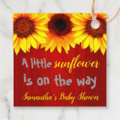 小さなひまわり赤ちゃんシャワー フェイバータグ (裏面)