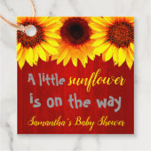 小さなひまわり赤ちゃんシャワー フェイバータグ (正面)