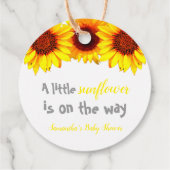 小さなひまわり赤ちゃんシャワー フェイバータグ (裏面)