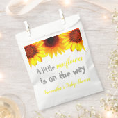 小さなひまわり赤ちゃんシャワー フェイバーバッグ (クリップ留めされた状態)