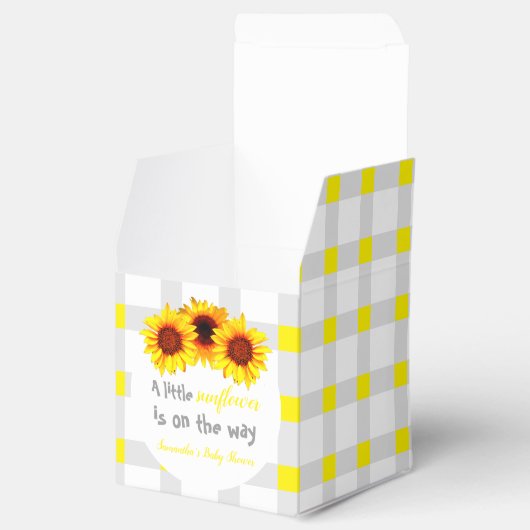 小さなひまわり赤ちゃんシャワー フェイバーボックス (オープン)
