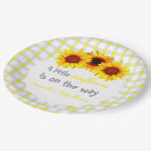 小さなひまわり赤ちゃんシャワー ペーパープレート (アングル)