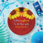小さなひまわり赤ちゃんシャワー ペーパープレート (パーティー)