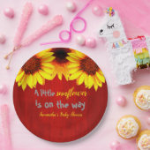 小さなひまわり赤ちゃんシャワー ペーパープレート (パーティー)