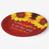 小さなひまわり赤ちゃんシャワー ペーパープレート (アングル)