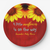 小さなひまわり赤ちゃんシャワー ペーパープレート (正面)