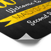 小さなひまわり2nd誕生日ウェルカムサイン ポスター (角)