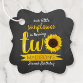 小さなひまわり2nd誕生日メッセージカード フェイバータグ (正面)