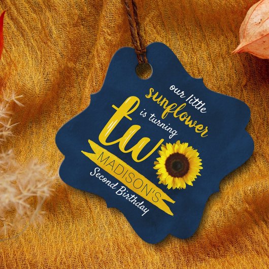 小さなひまわり2nd誕生日メッセージカード フェイバータグ